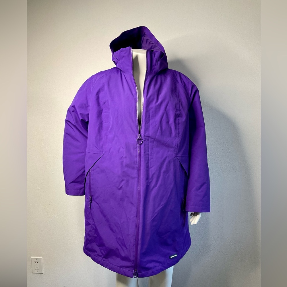 Lands’ Ends Purple Winter Spring Raincoat sz 2X. NWT
